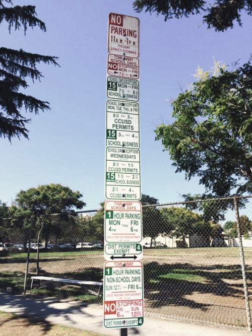 LA parking signs