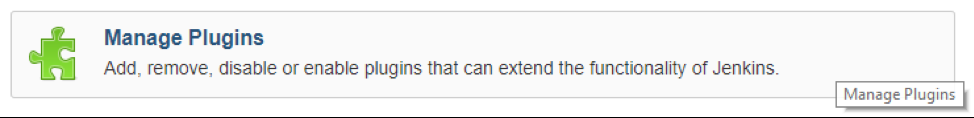 Manage Jenkins Plugins