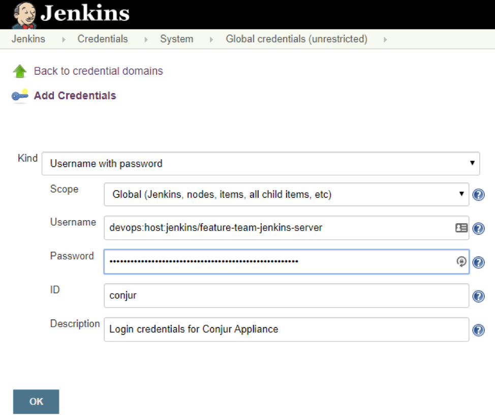 add credentials to Jenkins